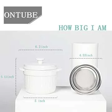 Ceramic Bacon Grease Container Keeper with Strainer, Frying Oil Storage Can, White