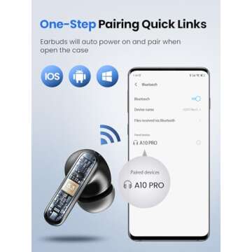 HKERR Wireless Earbuds with Active Noise Cancelling