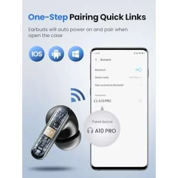 HKERR Wireless Earbuds with Active Noise Cancelling