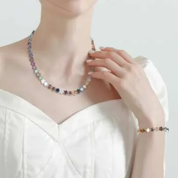 Sewroro 100 Pcs Star Beads, Star Spacer Beads Star Charm Pendant Crystal Beads for DIY Craft Jewelry Making Bracelets Necklace Earrings