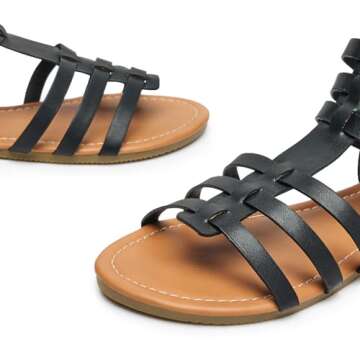 Trary Women's Sandal: Comfortable Gladiator Sandals with Adjustable Straps