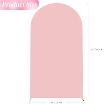 Wokceer 7.2FT Wedding Arch Cover Spandex Fitted Blushing Pink Chiara Arch for Banquet Decoration