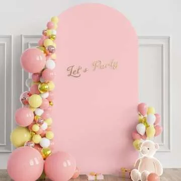 Blushing Pink Wedding Arch Cover for Memorable Events