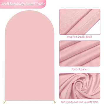 Blushing Pink Wedding Arch Cover for Memorable Events