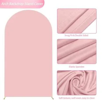 Blushing Pink Wedding Arch Cover for Memorable Events