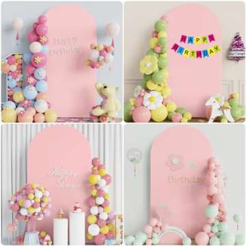 Blushing Pink Wedding Arch Cover for Memorable Events