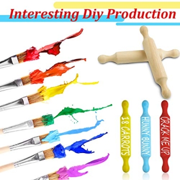 Suclain Mini Wooden Rolling Pins for Kids Baking & Crafting