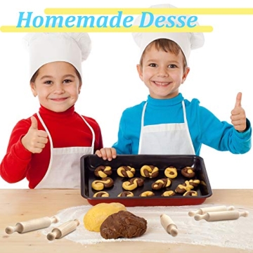 Suclain Mini Wooden Rolling Pins for Kids Baking & Crafting