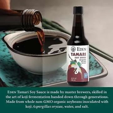 Eden Organic Tamari Soy Sauce, Naturally Fermented from Non GMO USA Soybeans, Gluten Free, 10 oz