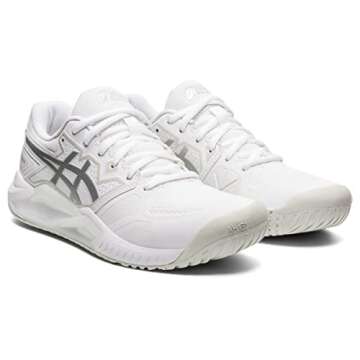 ASICS Women's Gel-Challenger 13 Tennis Shoes, 8, White/Pure Silver