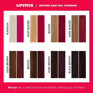 Lime Crime Full Coverage Unicorn Hair Dye, Lipstick - Damage-Free Semi-Permanent Hair Color Conditions & Moisturizes - Temporary Hair Tint Kit Has A Sugary Citrus Vanilla Scent - Vegan