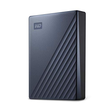 WD 4TB My Passport Ultra Blue Portable External Hard Drive, USB-C - WDBFTM0040BBL-WESN (Renewed)
