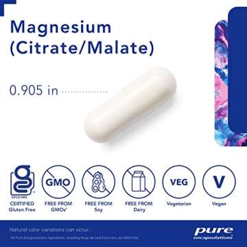 Pure Encapsulations Magnesium Citrate/Malate 180 Capsules