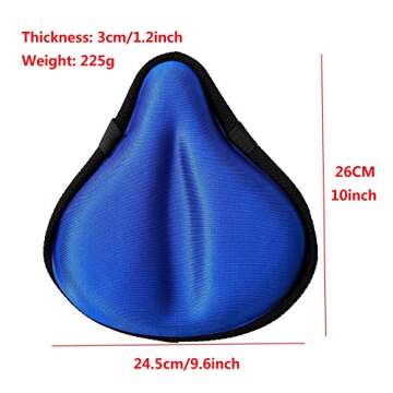 Kamay's Wide Gel Bicycle Saddle Cushion for Comfort Cycling