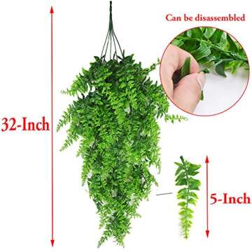 Artificial Hanging Ferns - Perfect Faux Plants for Any Home