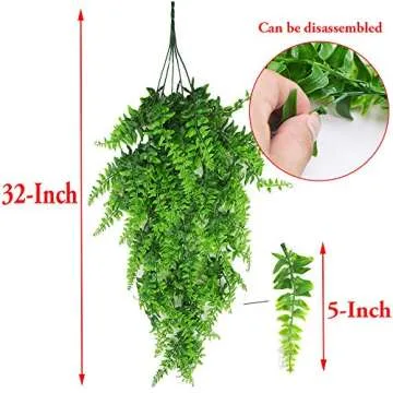 Artificial Hanging Ferns - Perfect Faux Plants for Any Home