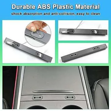 Carbar Tesla USB Hub for Model 3 2021-2023, Model Y 2019-2023 Automotive Center Console Cable Organi...