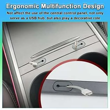 Carbar USB Hub for Tesla Model 3 and Model Y Accessories