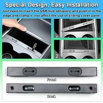 Carbar USB Hub for Tesla Model 3 and Model Y Accessories