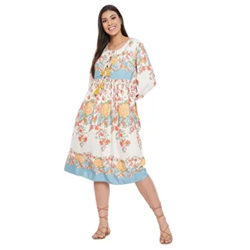 Elegant Oussum Gypsie Blu Women’s Midi Dress for Every Occasion