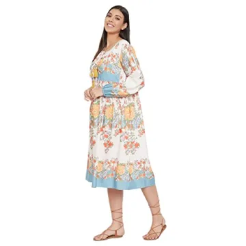 Elegant Oussum Gypsie Blu Women’s Midi Dress for Every Occasion