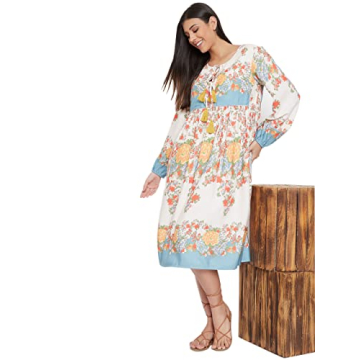 Elegant Oussum Gypsie Blu Women’s Midi Dress for Every Occasion