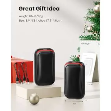 Gaiatop Rechargeable Hand Warmers Best Winter Gift 2 in 1