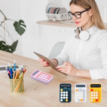 M&G Cute Pink Mechanical Calculator for Easy Calculations