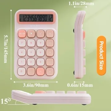 M&G Cute Pink Mechanical Calculator for Easy Calculations
