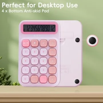 M&G Cute Pink Mechanical Calculator for Easy Calculations