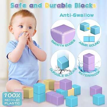 SYSKENI Magnetic Building Blocks Toys for Toddler Girls Boys Age 3-5 5-7 4-8 Macaron Magnetic Blocks Stem Sensory Toys, Preschool Learning Activities Birthday for 3 4 5 6 7 Year Old Boys Girls