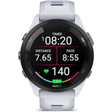 Garmin Forerunner 265 Running Smartwatch, Colorful AMOLED Display, Training Metrics and Recovery Ins...