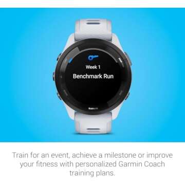 Garmin Forerunner 265 Running Smartwatch, Colorful AMOLED Display, Training Metrics and Recovery Insights, Whitestone and Tidal Blue (Renewed)
