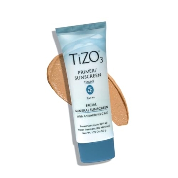 TiZO3 Facial Mineral Sunscreen and Primer - SPF 40 for Flawless Skin