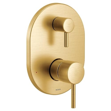 Moen Align Brushed Gold M-CORE 3-Series 2-Handle Shower Trim - Easy Installation, Valve Required, Su...