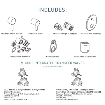 Moen Align Brushed Gold Shower Trim for Luxurious Bathrooms