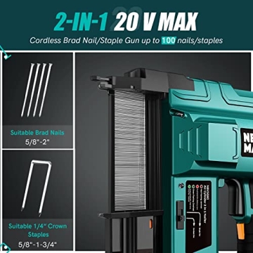 NEU MASTER 18 Gauge Cordless Nail Gun & Stapler