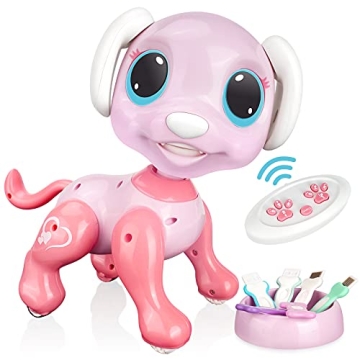 RACPNEL RC Robot Dog Toy: Interactive, Walking, Dancing, Programmable Puppy - Gesture Sensing, Light...