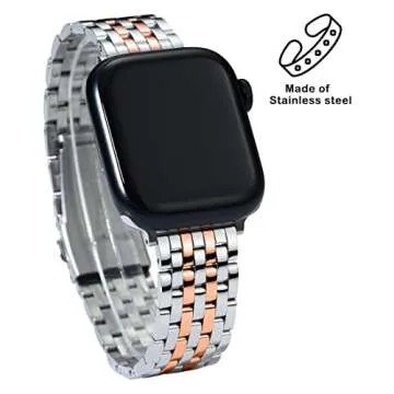 Stylish Stainless Steel Watch Bands for Apple Watch Women