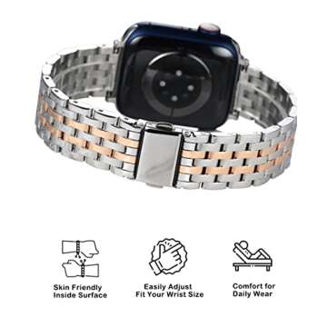 Stylish Stainless Steel Watch Bands for Apple Watch Women