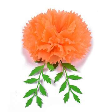 PAPER JAZZ Day of Dead Dia DE Los Muertos Marigold Pompom Flower Offer Rack Swirl Glitter mask Party Supplies Pack (Marigold)