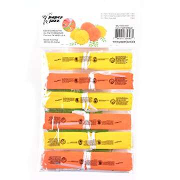 PAPER JAZZ Day of Dead Dia DE Los Muertos Marigold Pompom Flower Offer Rack Swirl Glitter mask Party Supplies Pack (Marigold)