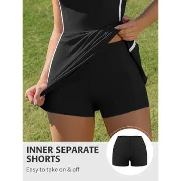 ATTRACO Women's Golf Dress with Built-In Bra and Shorts