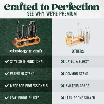 Mixology Bartender Kit: 10-Piece Bar Tool Set with Bamboo Stand | Perfect Home Bartending Kit and Martini Cocktail Shaker Set for a Perfect Drink Mixing Experience | Fun Housewarming Gift (Gun-Metal)