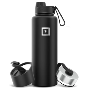 IRON °FLASK 40oz Stainless Steel Insulated Water Bottle 3 Lids