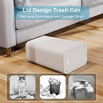N. NETDOT 3 Pack Slim Trash Can Set for Small Spaces
