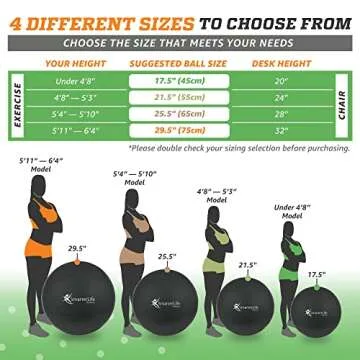 SmarterLife Exercise Ball for Fitness, Balance and Stability