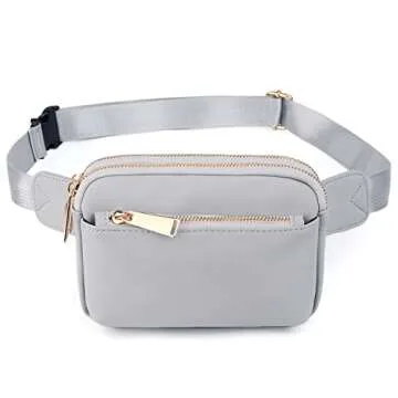 UTO Fanny Pack for Women Crossbody Trendy Fashion Belt Purse Chest Waist Hip Bumbag for Outdoor Shopping Travel Hiking