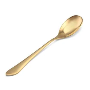 Matte Gold Silverware Set, 20-Piece Stainless Steel Flatware Set, Kitchen Utensil Set Service for 4, Satin Finish Tableware Cutlery Set for Home and Restaurant, Dishwasher Safe