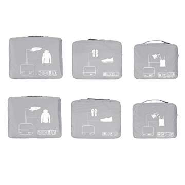 Packing Cubes Set Travel Luggage Organizers Suitcase Lightweight Accessories